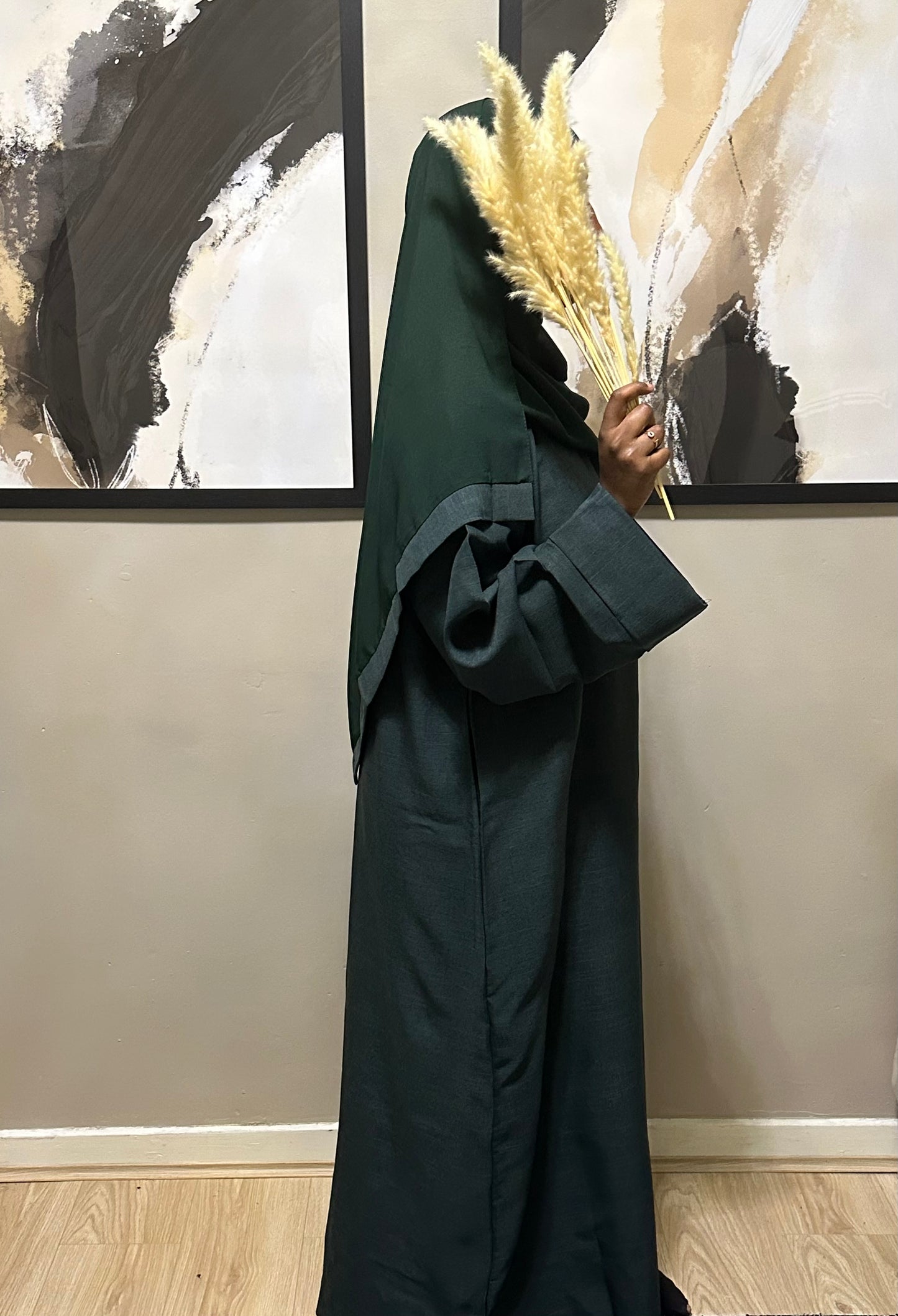 emarald linen abaya